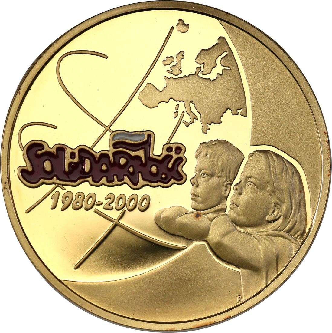 III RP. 200 złotych 2000 Solidarność - emalia